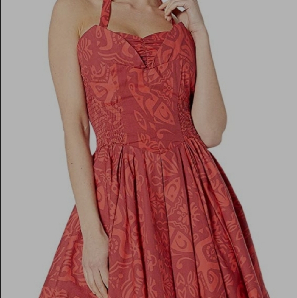 Alfred Shaheen Unique Vintage Tiki Swing Dress